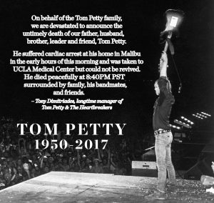 Verslagenheid in muziekwereld na plotselinge dood Tom Petty