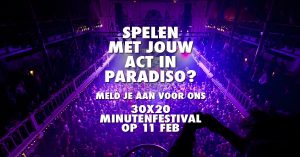 Pinguin Radio presenteert 30×20 Minutenfestival in Paradiso