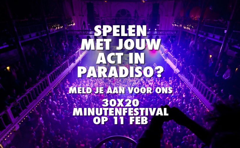 Pinguin Radio presenteert 30×20 Minutenfestival in Paradiso