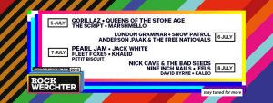 Rock Werchter 2018: Nine Inch Nails, The Script en meer nieuws…