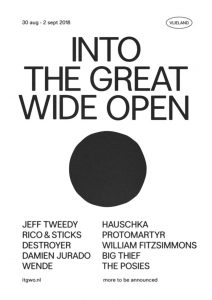 Eerste namen Into The Great Wide Open 2018