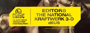 Editors, The National, Kraftwerk 3-D en dEUS op TW Classic 2018