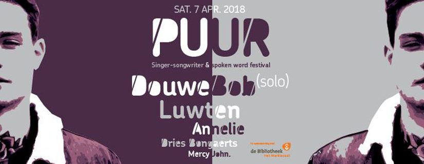 Tickets voor PUUR Festival op 7 april in Gebouw-T