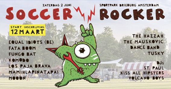 Tickets voor SoccerRocker 2018 met o.a. Tusky, Equal Idiots en Fata Boom