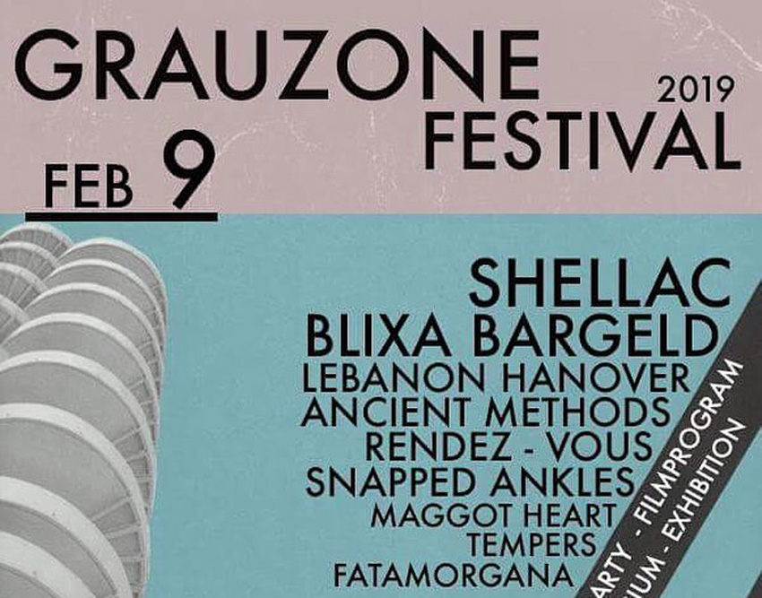Eerste namen Grauzone Festival 2019 o.a. Shellac, Blixa Bargeld en Tempers