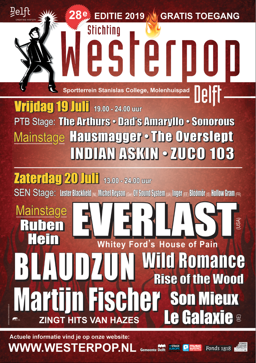 28e Westerpop niet te missen! Met o.a. Everlast, Indian Askin en Blaudzun.