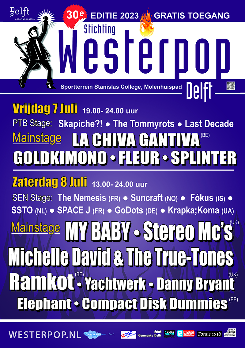Programma 30e WESTERPOP bekend!