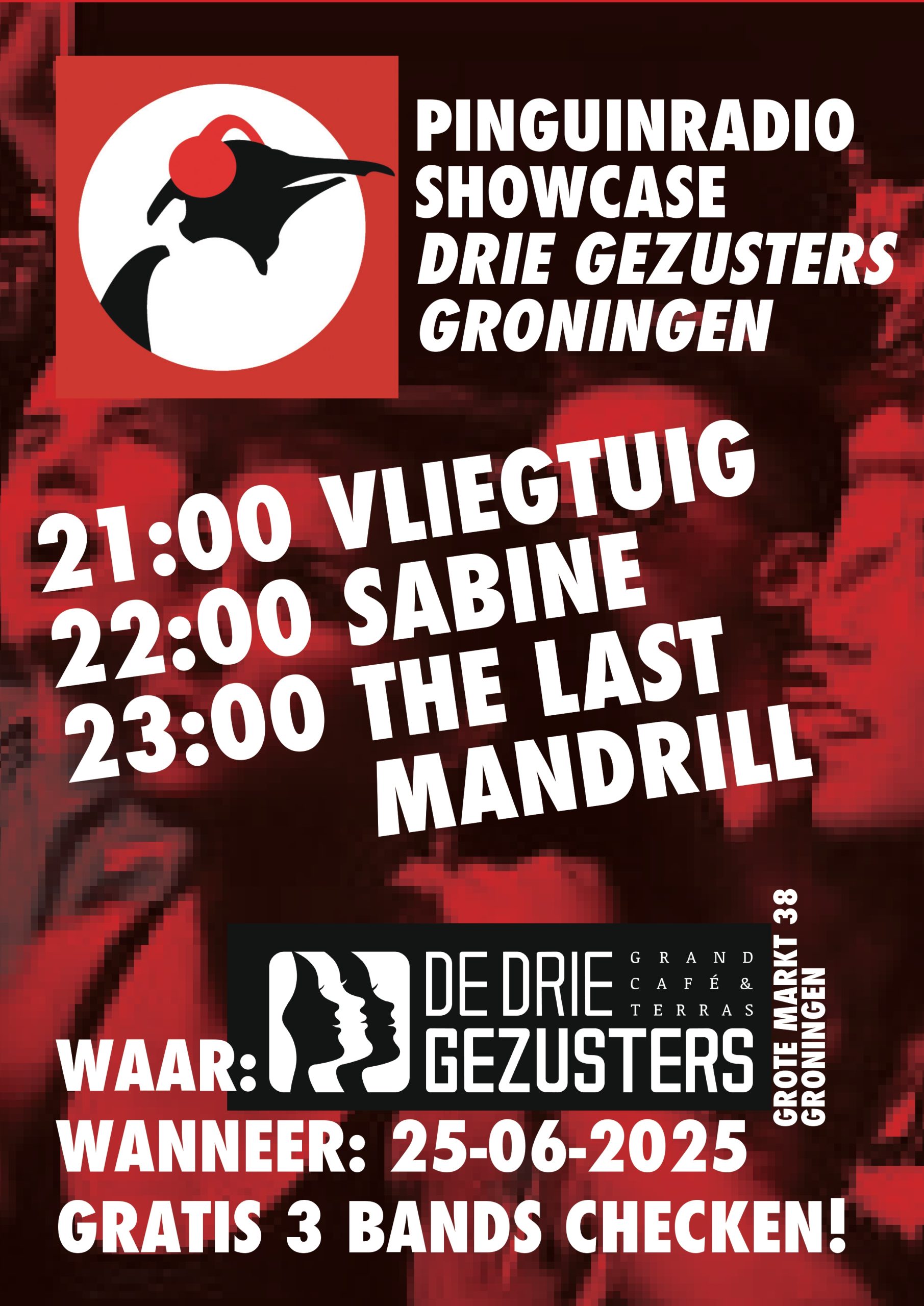 Vrijdag Pinguin Radio Showcase in Groningen