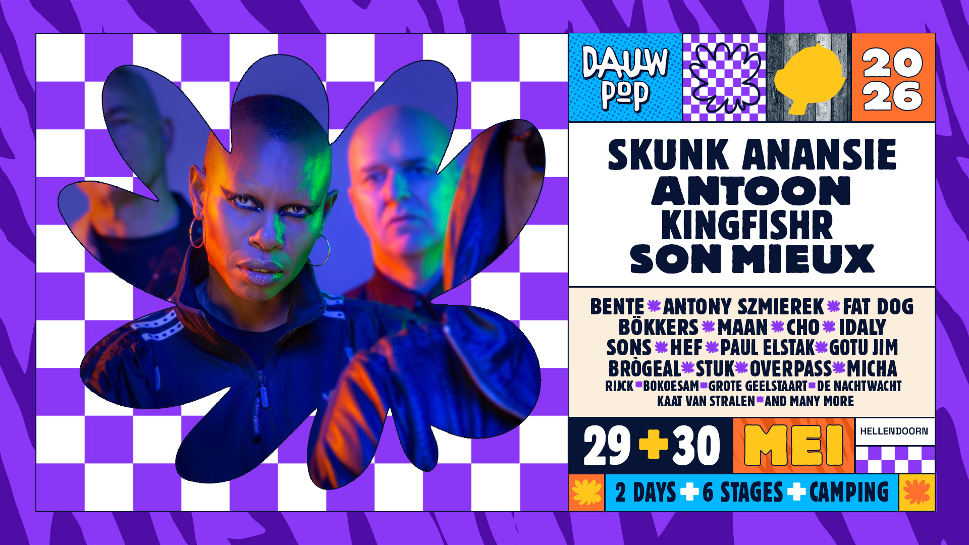 Dit zijn de eerste namen voor Dauwpop 2026!