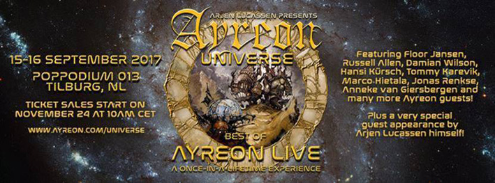 Ayreon op 15 en 16 september 2017 naar Poppodium 013