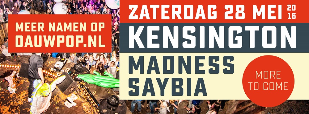 Nieuwe namen Dauwpop 2016