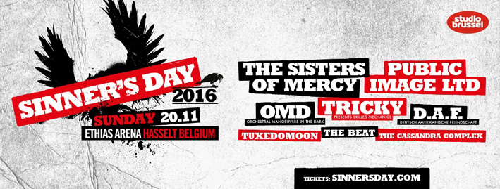 Win Tickets voor SINNER’S DAY op 20 november in Hasselt