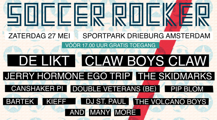 SoccerRocker 2017 presenteert line-up 26 en 27 mei