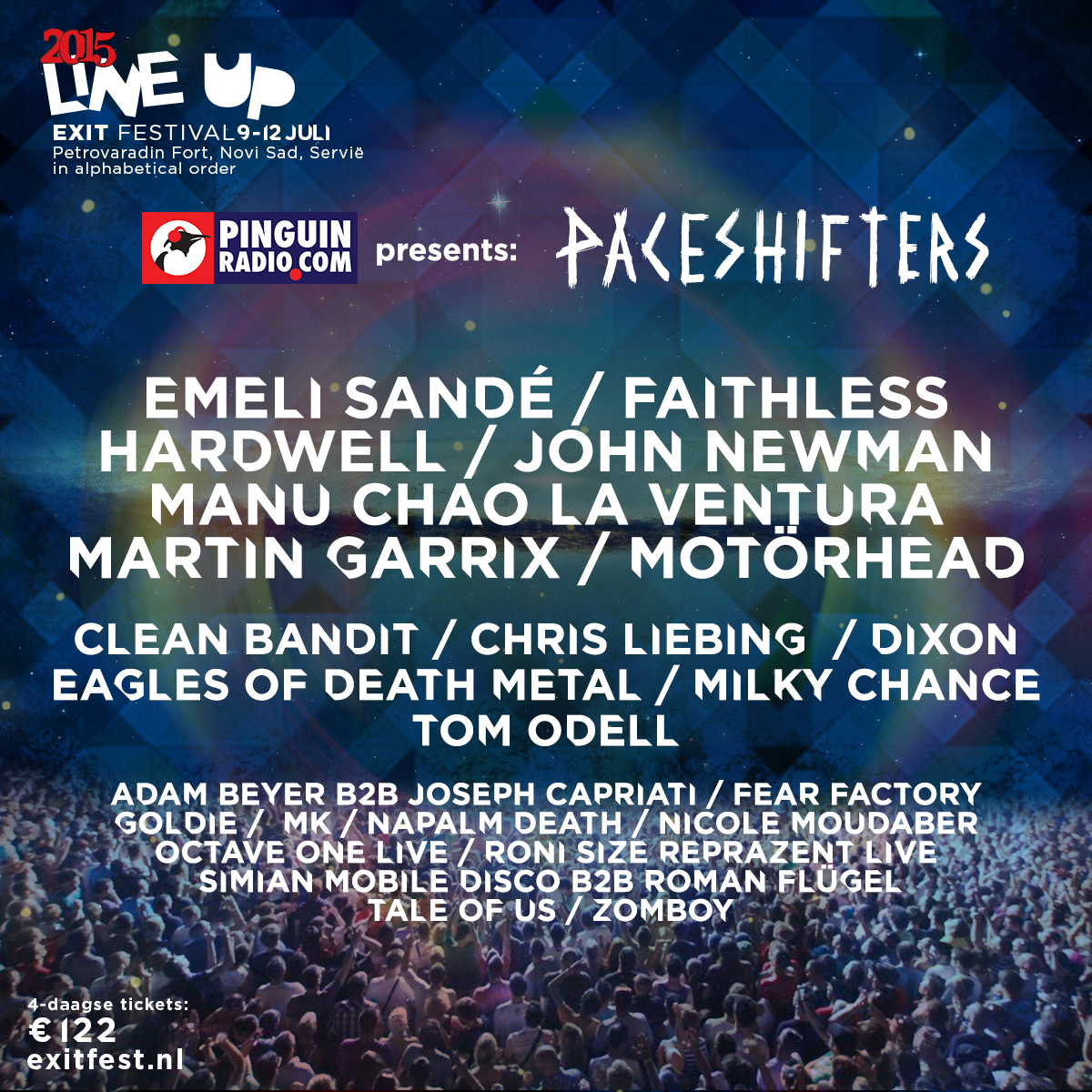 Pinguin Radio presents: “Paceshifters op EXIT Festival”