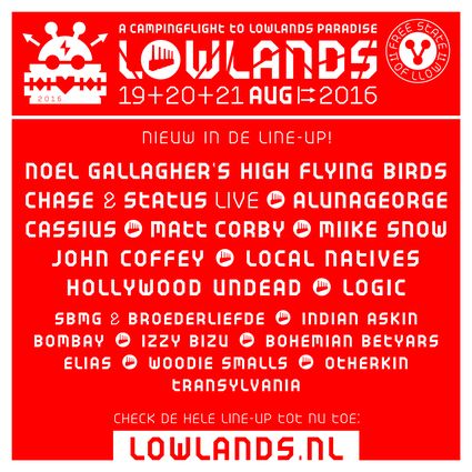 Noel Gallagher’s High Flying Birds naar Lowlands!