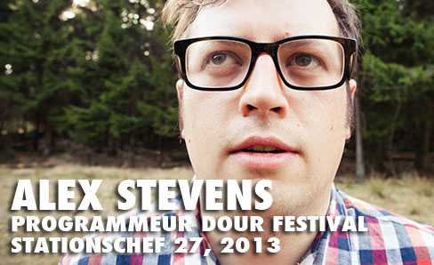 Alex Stevens van het Dour festival